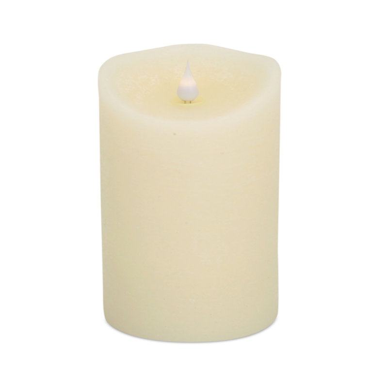 Ensemble de bougies sans flamme 2 pièces, H 7,5 po x l 3,5 po x P 4,2 po