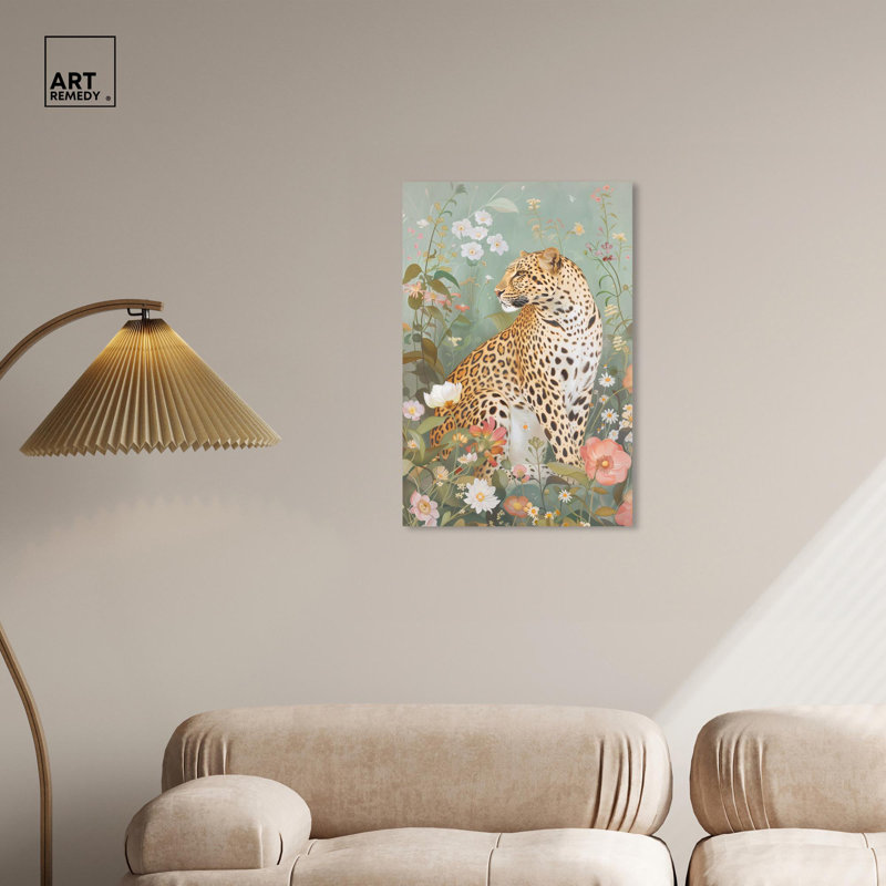 «Leopard Spring» par Art Remedy, H 30 po x l 20 po, Toile tendue
