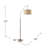 Follonica 72'' Brushed Arched Floor Lamp