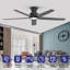 Ventilateur de plafond encastré 52 pouces avec lumières DEL Elvert-1215254138
