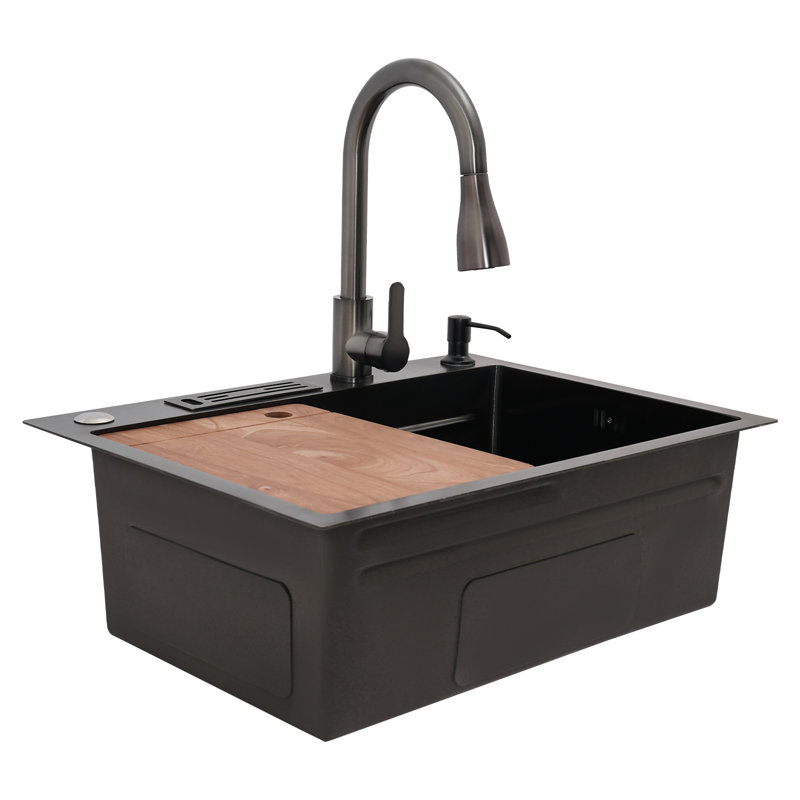 Stainless Steel Sink With Knife Holder