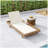 Lounge Chaise Set, Space Available On One Side, Acacia Wood In Light Brown With Water-Resistant Lounge Cushions (Cream & 2 Inch Thick) – Matching Dark Grey/Leaf Coconut Version Available-758031417