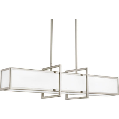 Luminaire suspendu linéaire pour îlot de cuisine 4 lumières Ceasar