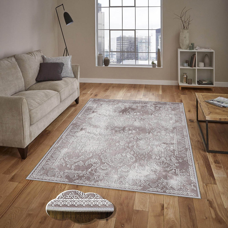 Luxurious 3D Printed Woven Carpet, 55.1 x 86.6 inches | 100% Polyester, Antibacterial, Machine Washable | Non-Slip PVC Felt Dot Underside, 0.3 in Pile Height | Perfect for Living Room, Bedroom & Home Decor