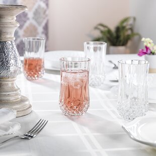 Set of 4 Fancy Stem Water Glasses 1930s/1940s Elegant Crystal Cut Floral  Bowl, Detailed Geometric Stem Elegant Table 