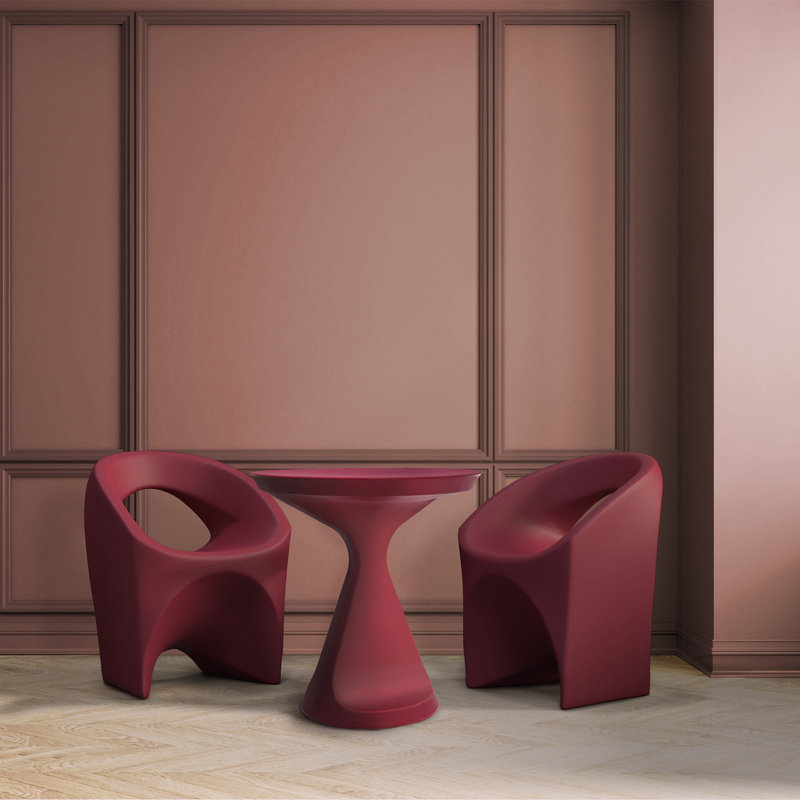 Tramontina Salut Polyethylene Coffee Table, Burgundy