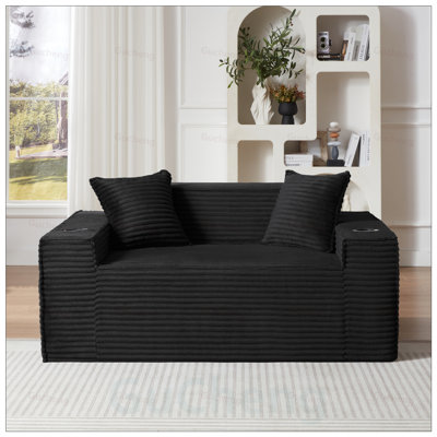 2Seater Sofa Boneless Couches, No Assembly Needed, Modern and Comfortable for Compact Living Spaces