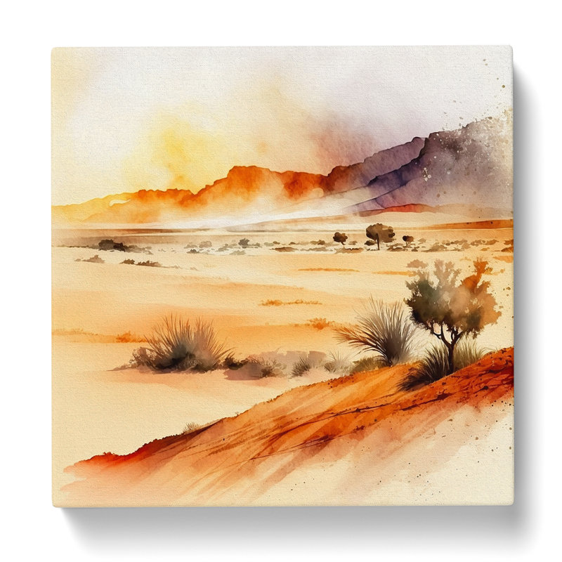 Desert Watercolour - Wrapped Canvas