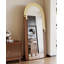 Miroir de plancher autoportant pleine longueur à deux tons en bois pour entrée de chambre à coucher-298816630
