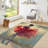 Abstract Geometric Printed Rug Offering Chic Sophistication in Blue and Cream Tones for a Stylish Addition to Any Room in Your Home-126117272