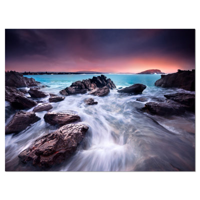 Reproduction de photo sur toile tendue, "la vue fascinante de rocky coast"