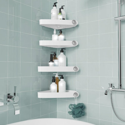 Wall Mounted Required Plastic Shower Caddy