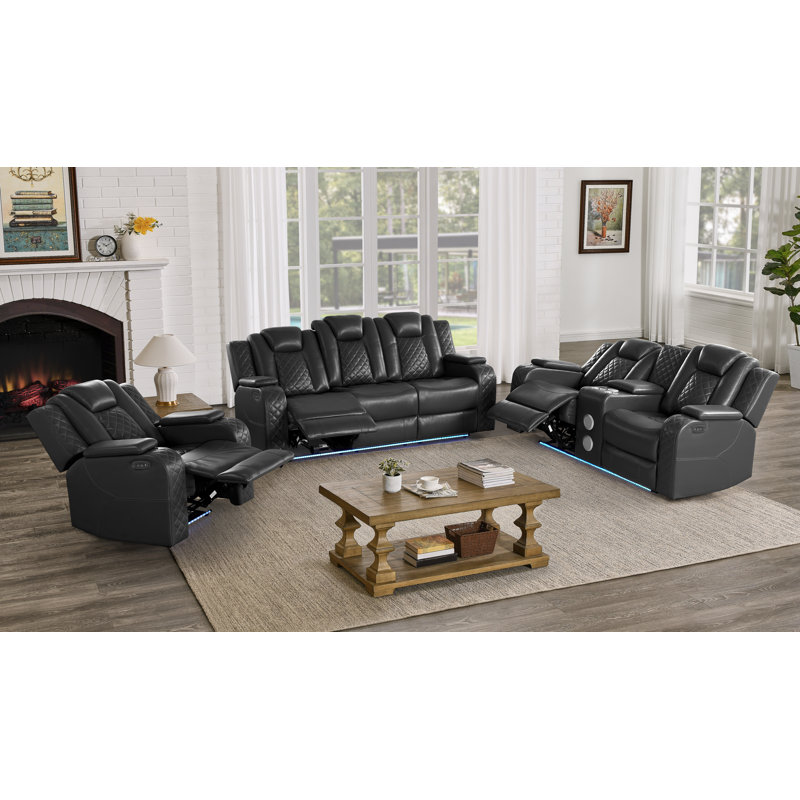 Ensemble inclinable noir 3 pièces Graciela, Noir