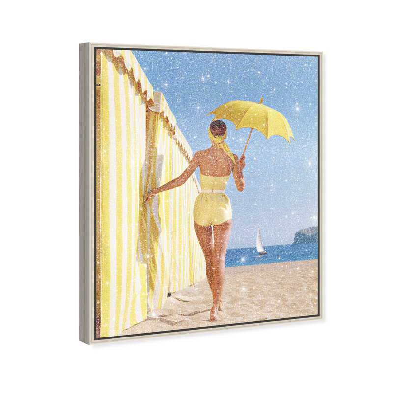 Vogue Cabana II Print by Oliver Gal, 17"H x 21"W, Silver Floater Frame