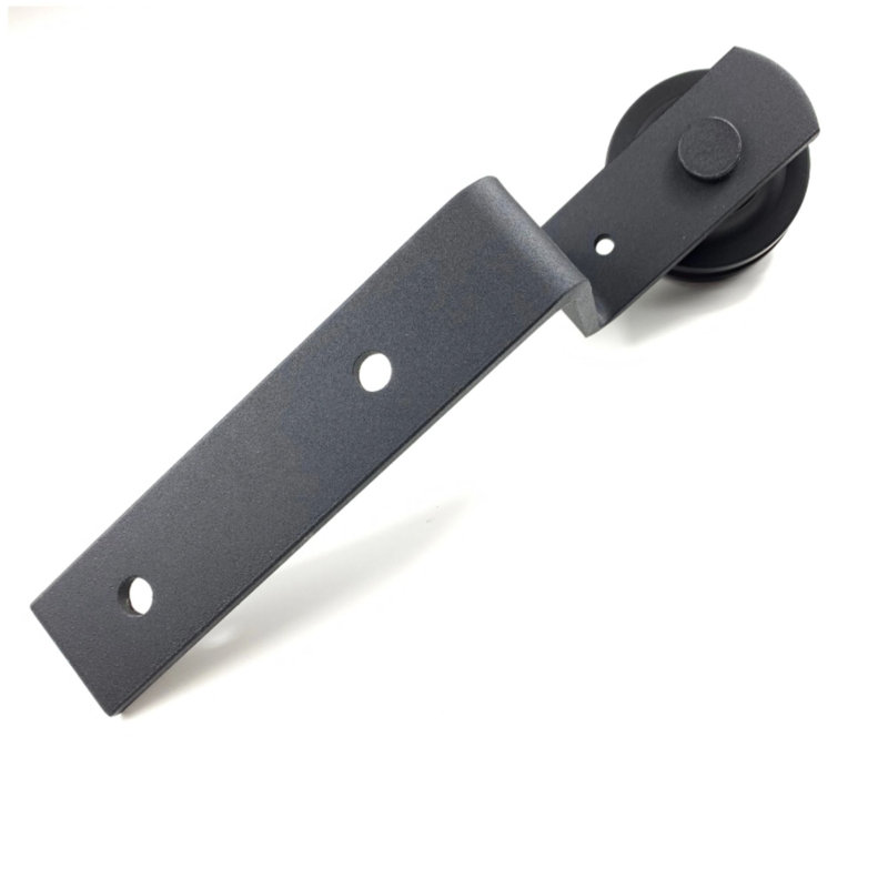Support de porte de grange avec quincaillerie de porte pliée