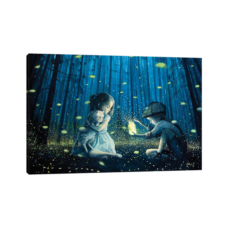 La lanterne magic, H 18 po x l 26 po x P 1,5 po, Papier d'art encadré noir, Blanc