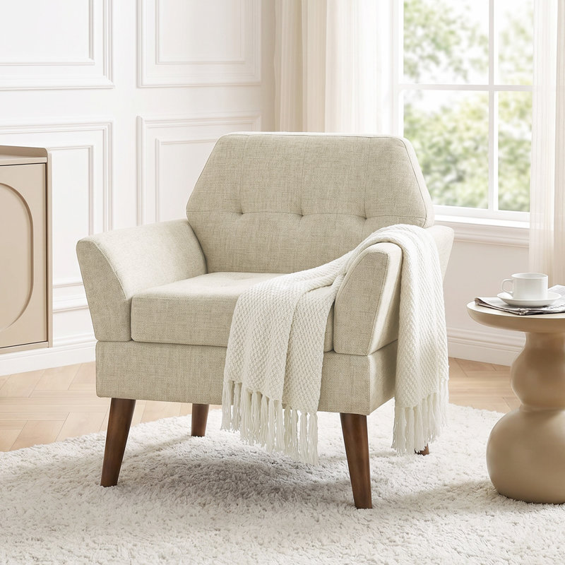 Chaise d'appoint Newtin, Beige