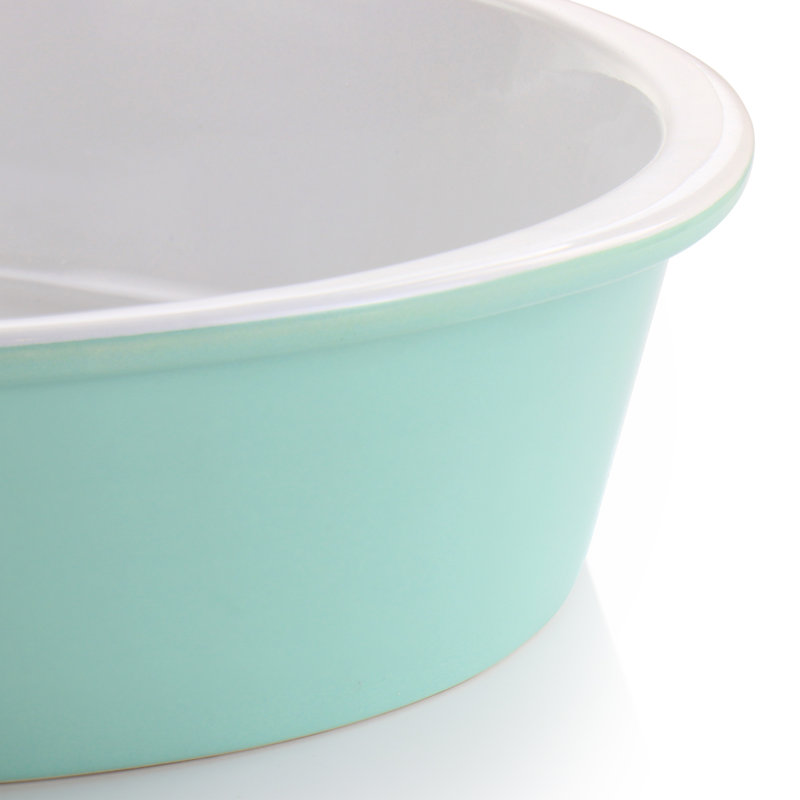 Martha Stewart 1.3 Qt. Stoneware Oval Baker, Mint