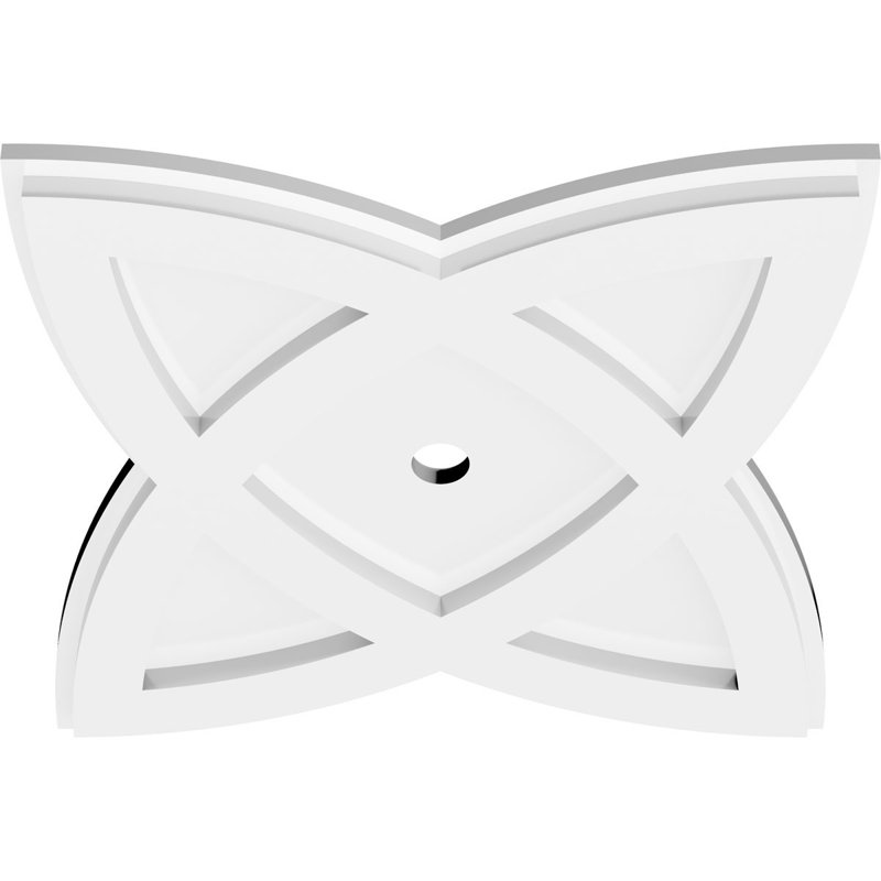 Médaillon de plafond contemporain en PVC de qualité architecturale 14 po x P 1 po x P 5 1/4 po x P 1 po Cosmo