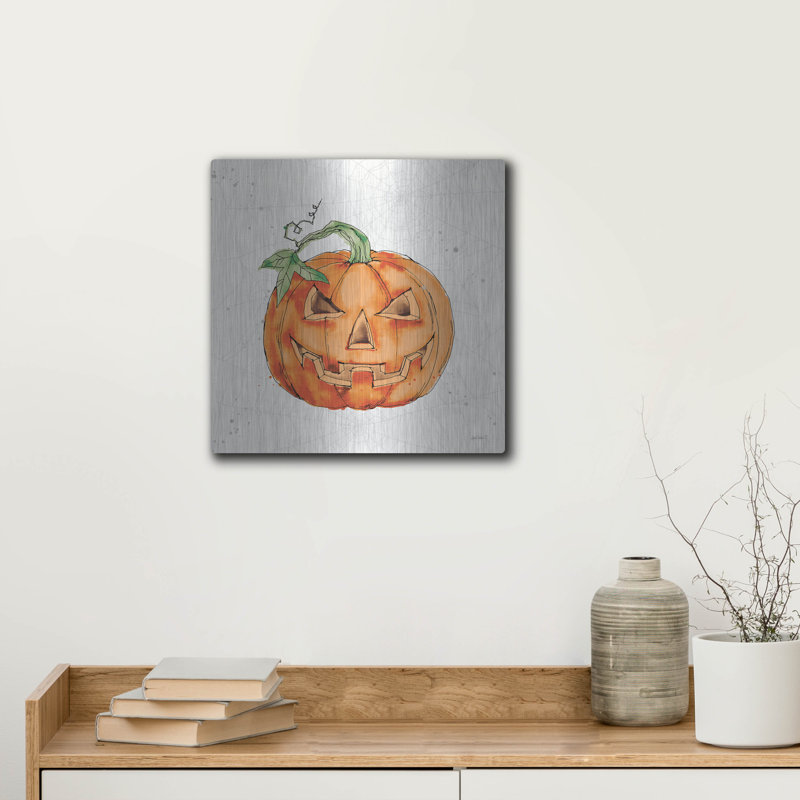 «Phantom Pumpkin» par Anne Tavoletti, art mural en métal, H 12 po x l 12 po