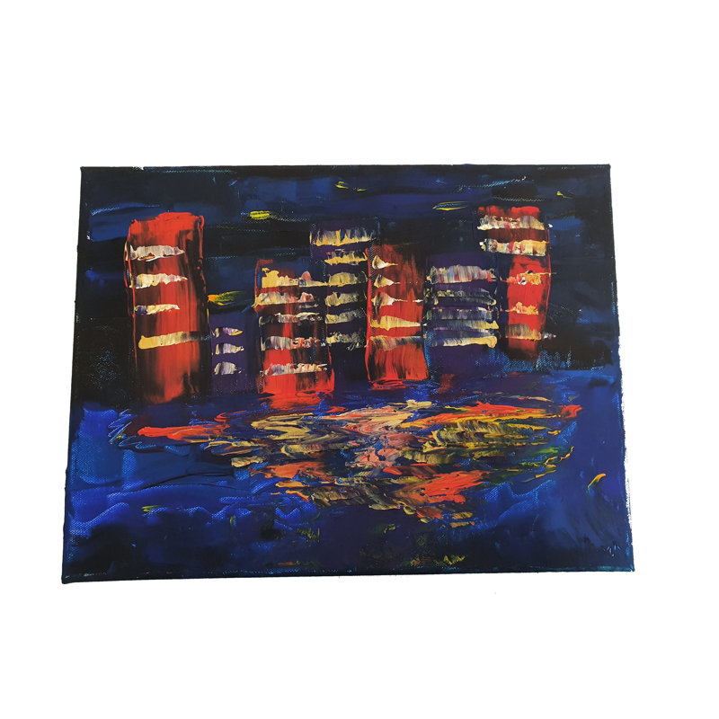 Abstract With A Gold Effect - Wrapped Canvas Painting