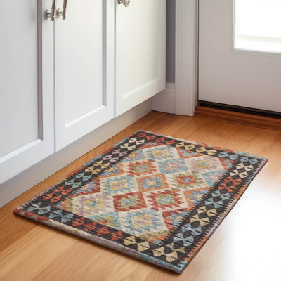 Tapis paprika Xhevrie intérieur / extérieur lavable à la machine
