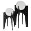 Ensemble de 2 sphères de cristal Uttermost Ellianna sur base noire