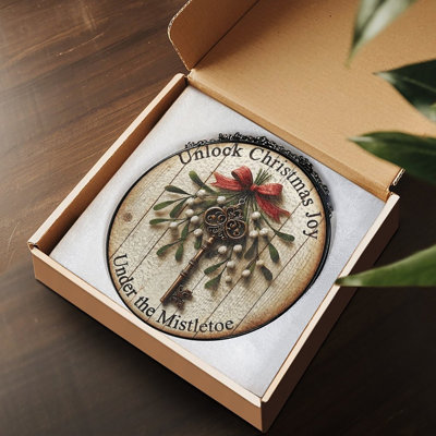 Panneau de vitrail de Noël pour fenêtre