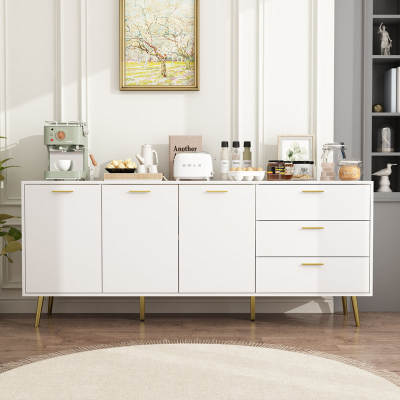 Buffet 70,9 "avec 3 portes et 3 tiroirs