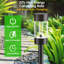 Éclairage de sentier solaire extérieur 360 ° - charge rapide, marche / arrêt automatique, ABS toutes saisons, installation facile des piquets, lueur chaude pour le jardin, pelouse, décoration de passage