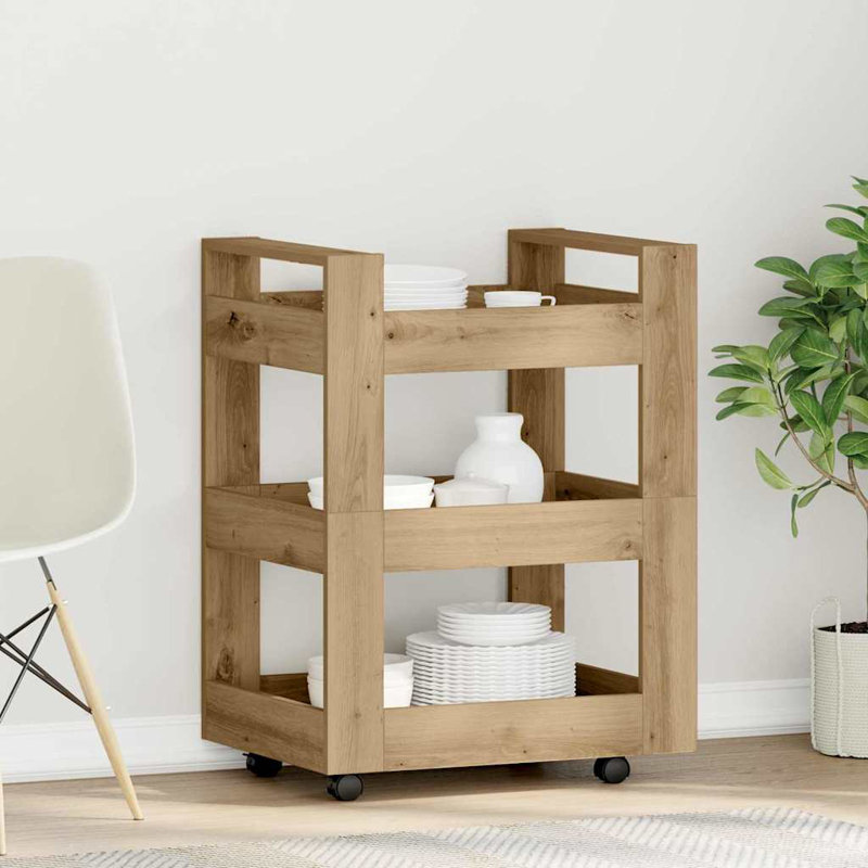 Bar Cart, Artisan Oak
