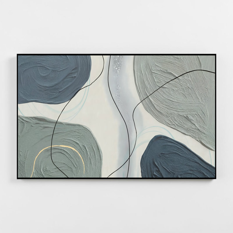 Art moderne sur toile encadrée en aluminium