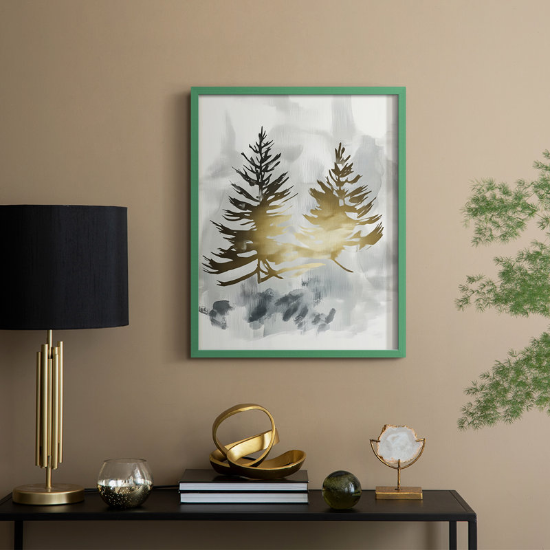 Reproduction encadrée - bois massif, H 30 po x l 24 po, Vert