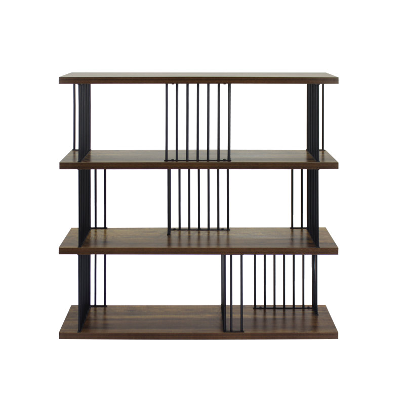 Bibliothèque standard en fer avec bacs Daichi H 43,7 "x l 47,24", (3 tablettes) H 43,7 po x l 47,24 po x P 11,81 po