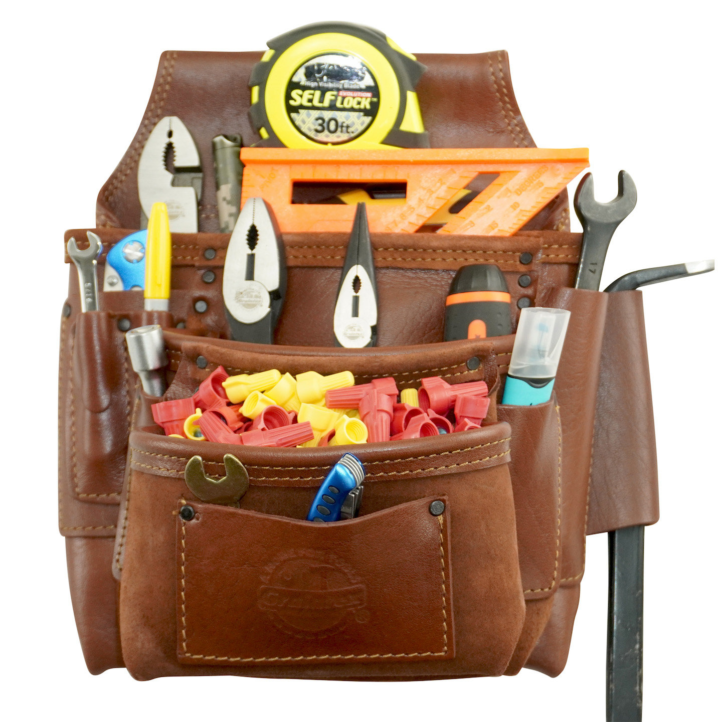 Graintex Ambassador Series Left-Handed Tool Pouch - Top Grain Leather For Framers & Handymen - View #5