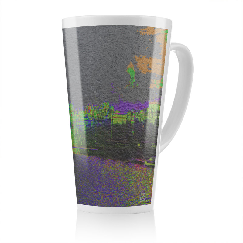 Ceramic Coffee Mug, Purple/Yellow