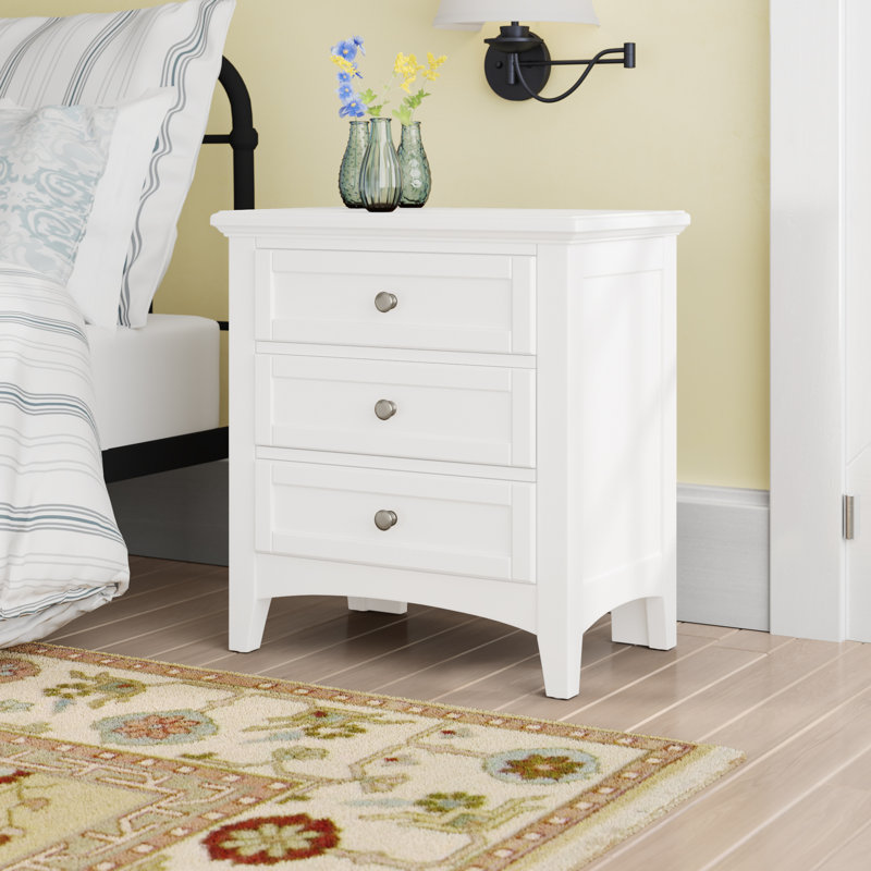 Yaovi 25'' W Nightstand, Soft White
