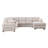 Multi - Functional L - Shaped Corner Sofa With Storage & Convertible Bed Features-117067768