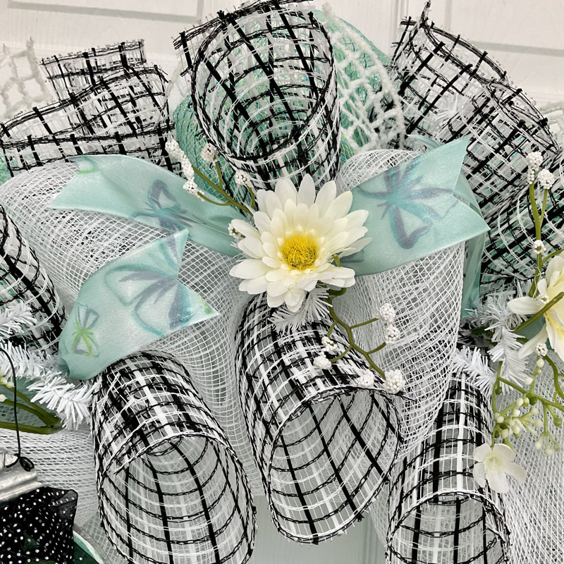 Couronne printanière à motif floral Welcome Y'all Mason