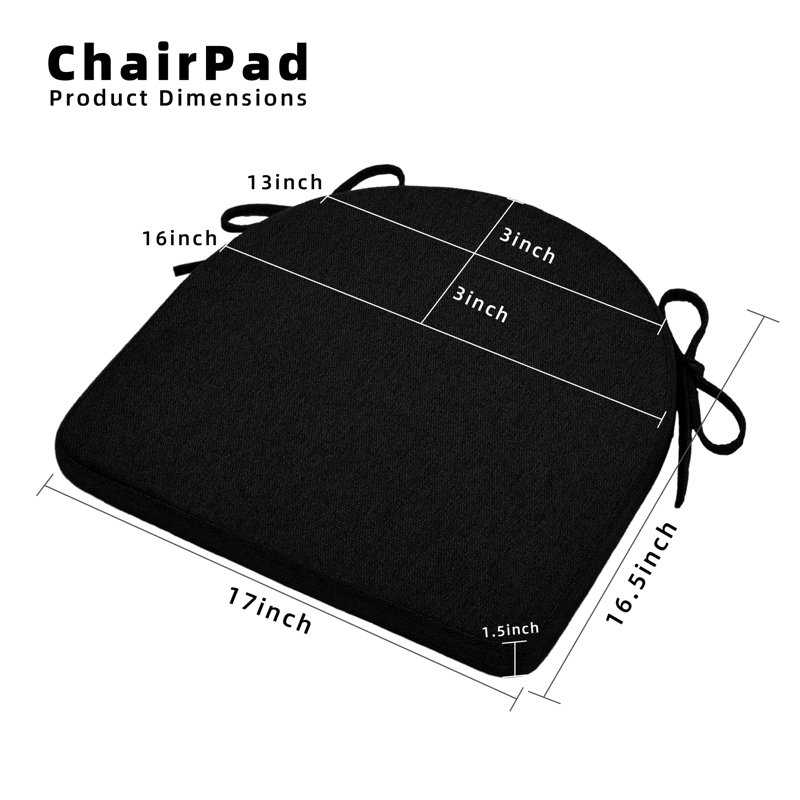 Indoor Chair Cushion, Black