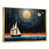 Toile avec cadre flottant or
