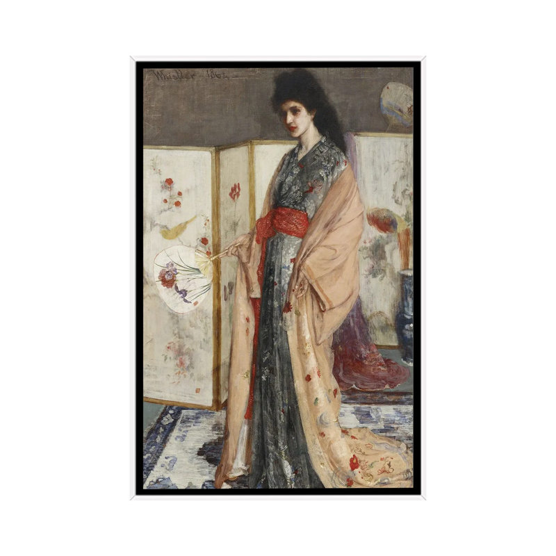 Princesse du pays de la porcelaine - reproduction d'art sur toile encadrée, 40 po x 26 po, Toile avec cadre, Blanc