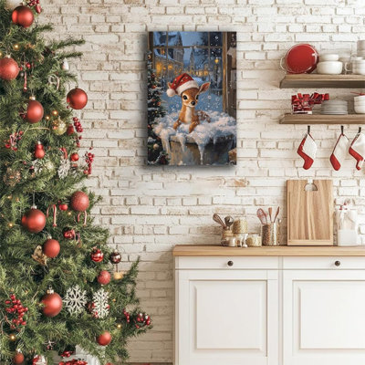 «Fun Christmas», art mural en toile sans cadre 24 po x 36 po