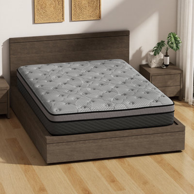 Medium Firm Hybrid Twin Mattress with Pocket Springs, Cool Gel Foam & Edge Support - CertiPUR-US Certified (75" x 38" x 12")