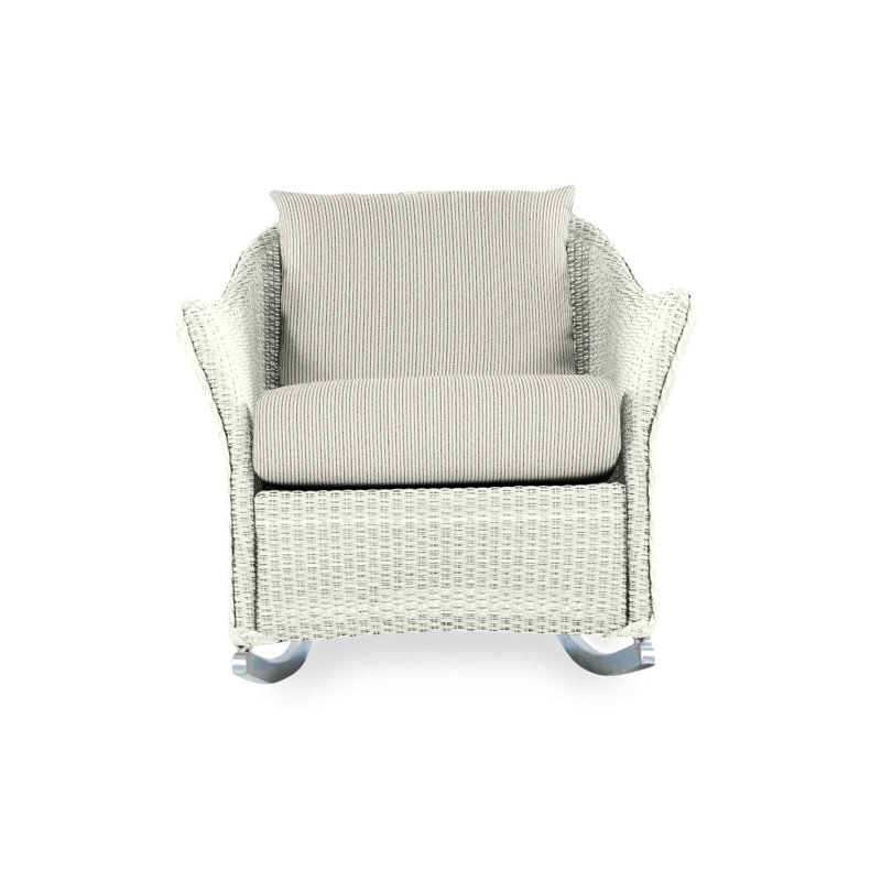 Weekend Retreat Outdoor Rocker Chair, Demo Oatmeal, Ivory