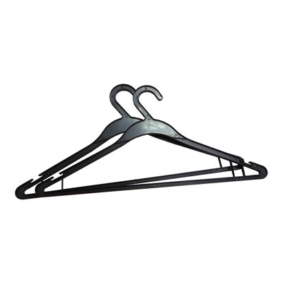 All New Reinforced Black Plastic Hangers 10 Pieces