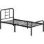 Metal-Framed Bed with High Headboard-895866756-847307026