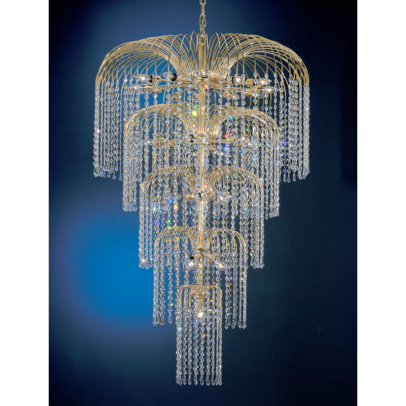 Lustre à plusieurs niveaux 26 lumières Greeson, Crystalique Plus