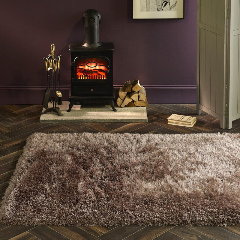 Barksdale Shaggy Area Rug Mink, Rectangle 80 x 150cm