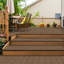 Planches de terrasse en composite 96 "x 5,4" (9 pièces) -Inclut les accessoires d'installation-108687242